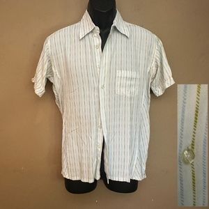 Jaymes Los Angeles Striped Short Sleeve Shirt Medium Gently worn
